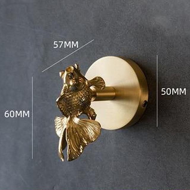 WildHang | Messing Animal Kapstokhaken - Decoratieve Muurhaken met Gouden Accent