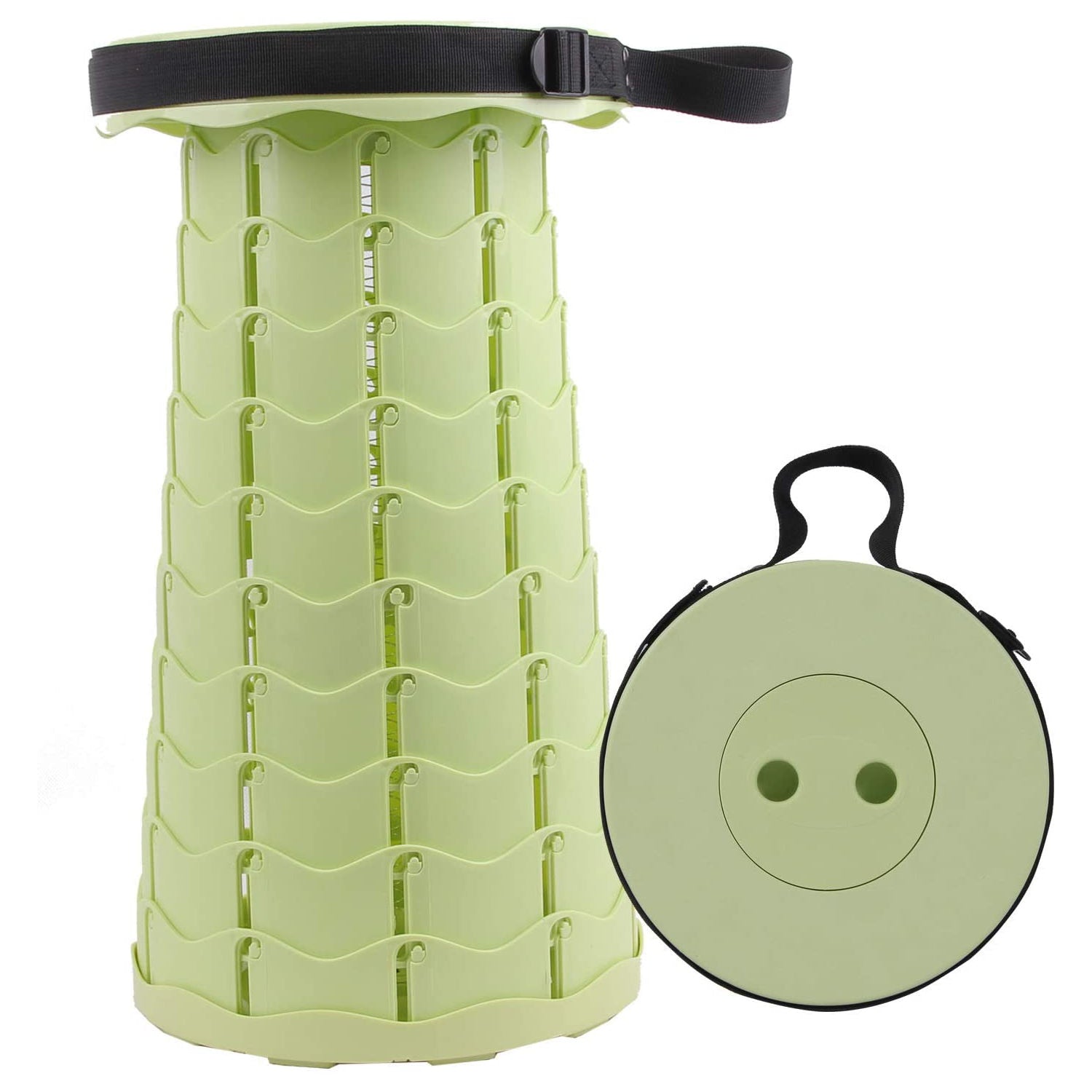 PackSit | Opvouwbare kruk – Draagbare zitplaats voor kamperen, vissen en wandelen, met verstelbare hoogte