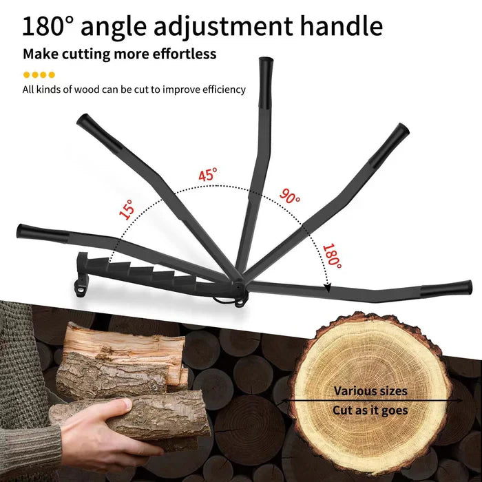 LogBlade | Hangende houtkloofmachine van koolstofstaal – Draagbare, aan de muur te bevestigen houtkloofmachine