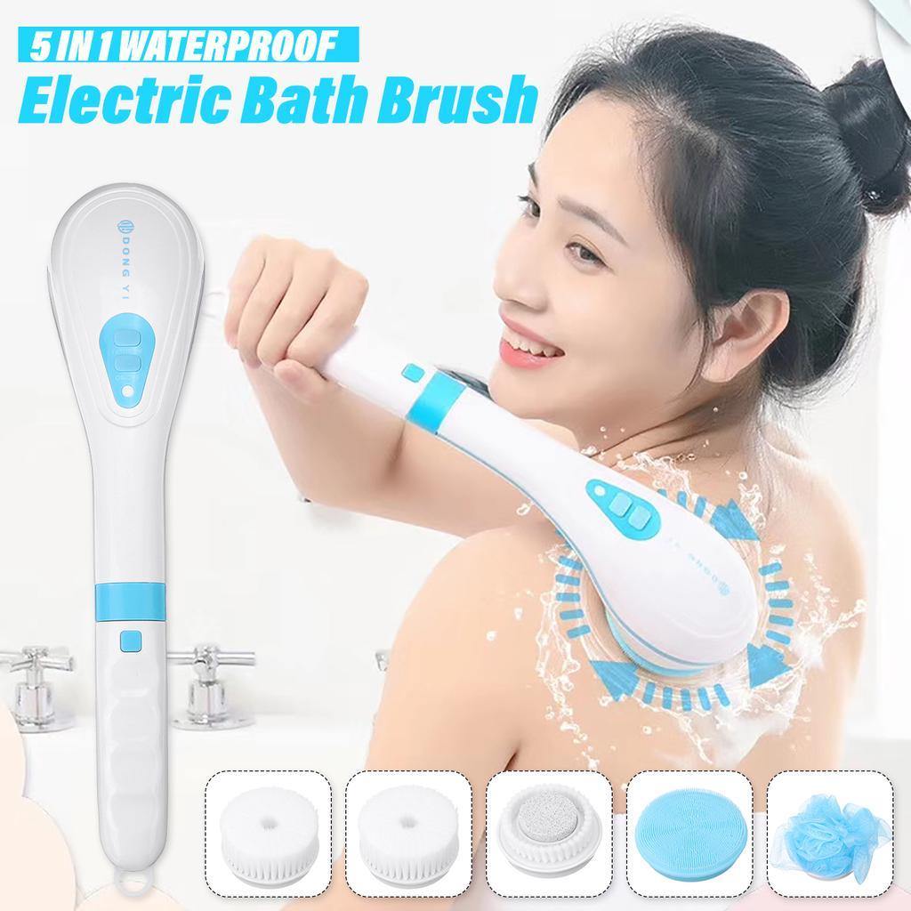 SpaSphere | 5-in-1 elektrische doucheborstel met massagekop en scrubkop – lichaamsreiniging