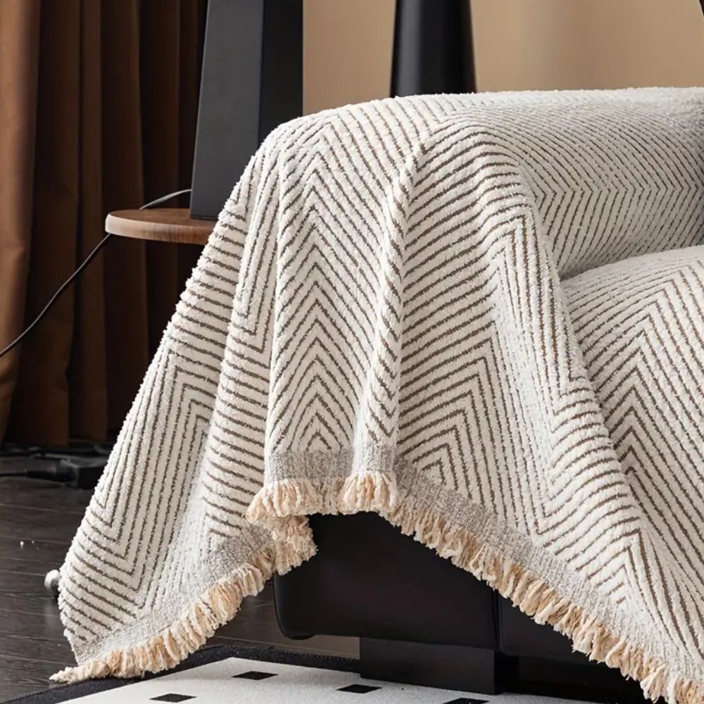 PatternNest | Visgraat bankhoes, beschermende microvezel, waterafstotend, machinewasbaar