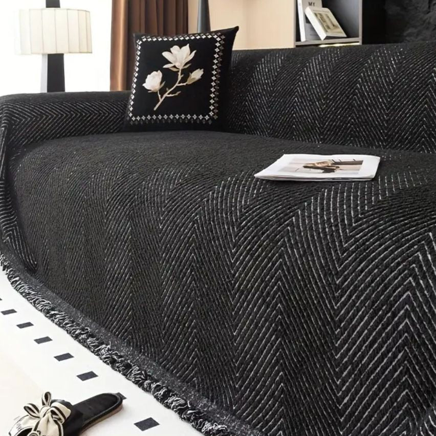 PatternNest | Visgraat bankhoes, beschermende microvezel, waterafstotend, machinewasbaar
