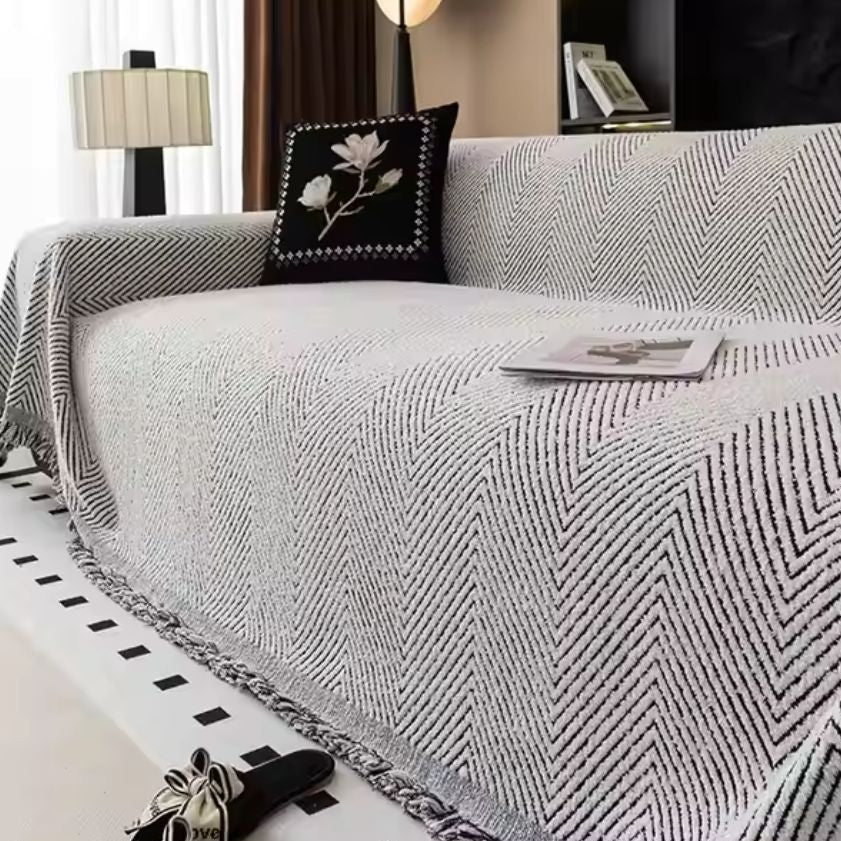 PatternNest | Visgraat bankhoes, beschermende microvezel, waterafstotend, machinewasbaar