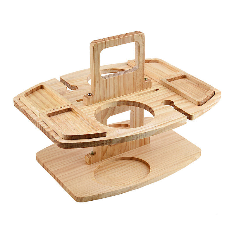 SipBoard | Draagbare houten picknick wijntafel - duurzaam en compact voor buiten tafelen