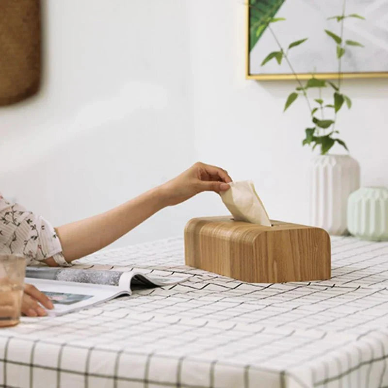TissueNest | Walnoothouten tissuebox, massief hout, elegant en functioneel
