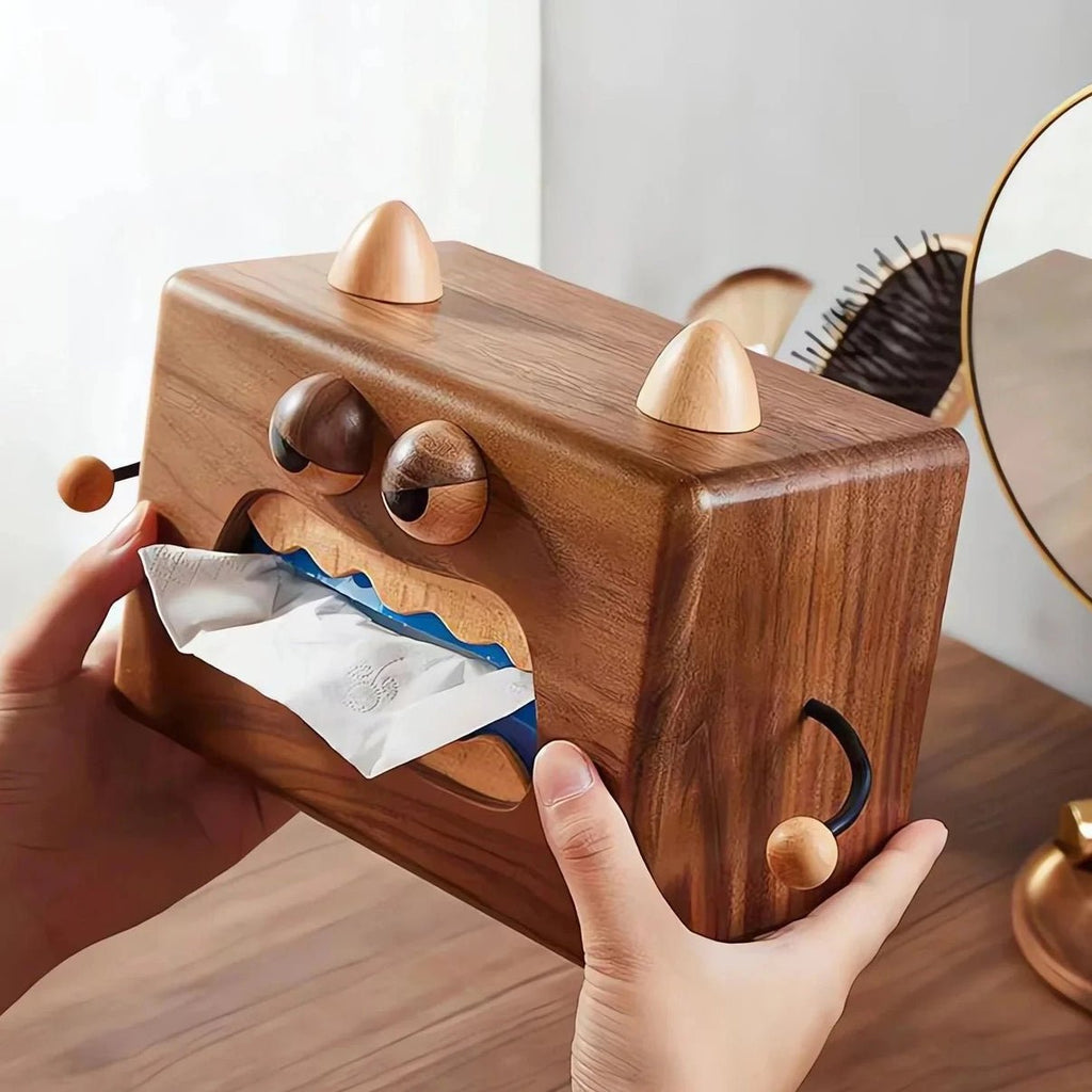 Woodyra | Handgemaakte houten tissuebox – elegante servethouder voor stijlvolle interieurs