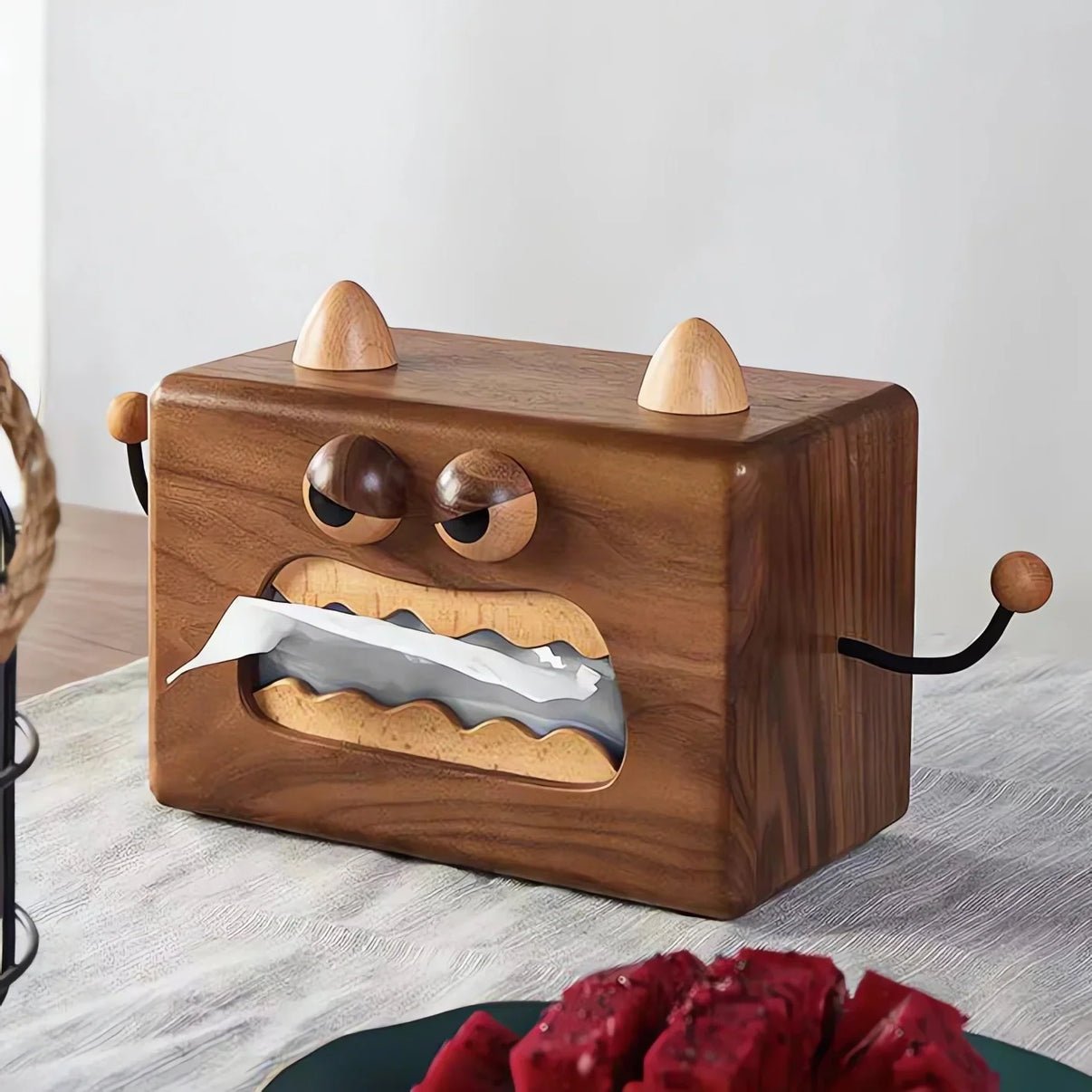 Woodyra | Handgemaakte houten tissuebox – elegante servethouder voor stijlvolle interieurs