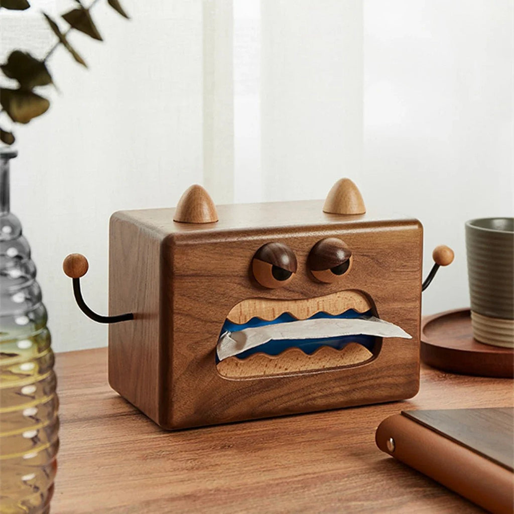 Woodyra | Handgemaakte houten tissuebox – elegante servethouder voor stijlvolle interieurs