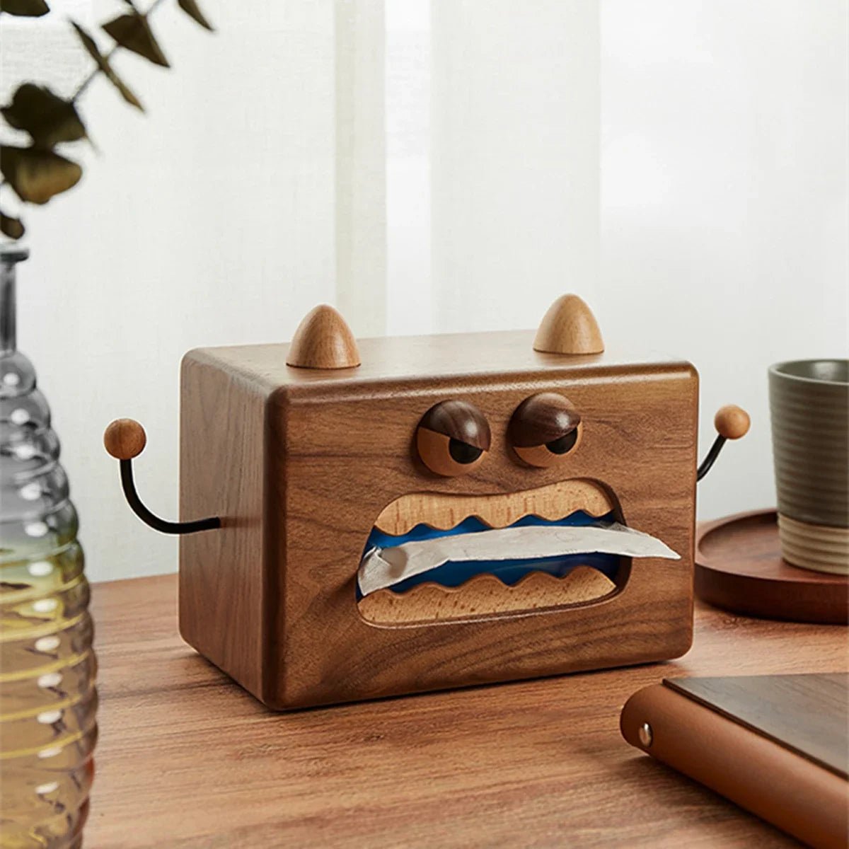 Woodyra | Handgemaakte houten tissuebox – elegante servethouder voor stijlvolle interieurs