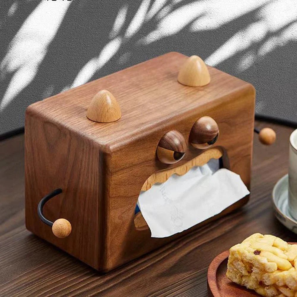 Woodyra | Handgemaakte houten tissuebox – elegante servethouder voor stijlvolle interieurs