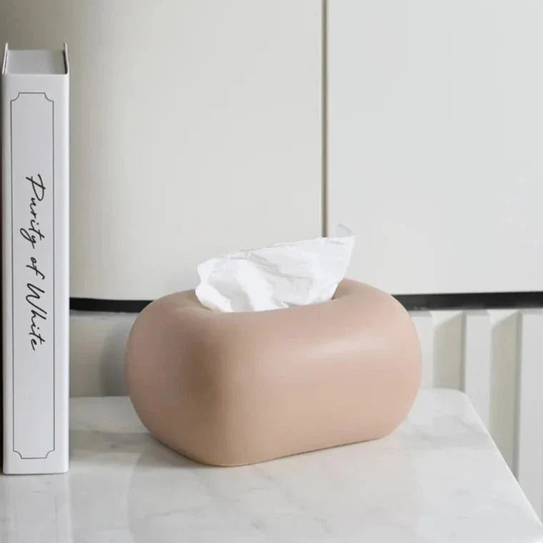 Boxora | Moderne keramische tissuebox – stijlvolle servethouder voor in de badkamer