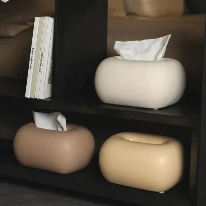 Boxora | Moderne keramische tissuebox – stijlvolle servethouder voor in de badkamer