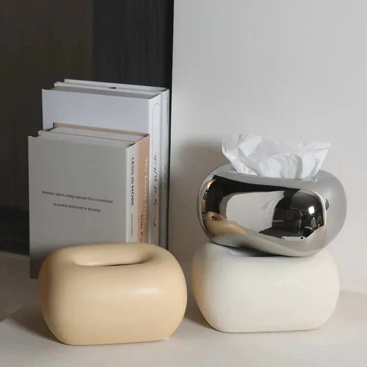 Boxora | Moderne keramische tissuebox – stijlvolle servethouder voor in de badkamer