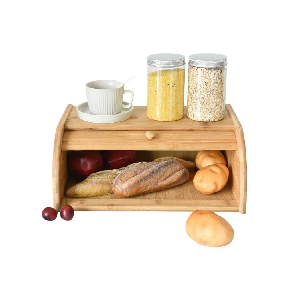 LoafVault | Bamboe houten broodtrommel met schuifdeksel – Vers brood bewaren