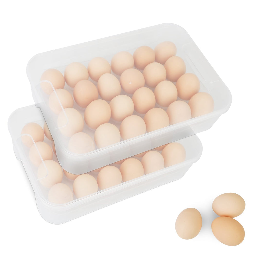 EggStacker | Stapelbare plastic eierdozen – capaciteit voor 24 eieren, keukenorganizer, duurzame voedselbewaarbak