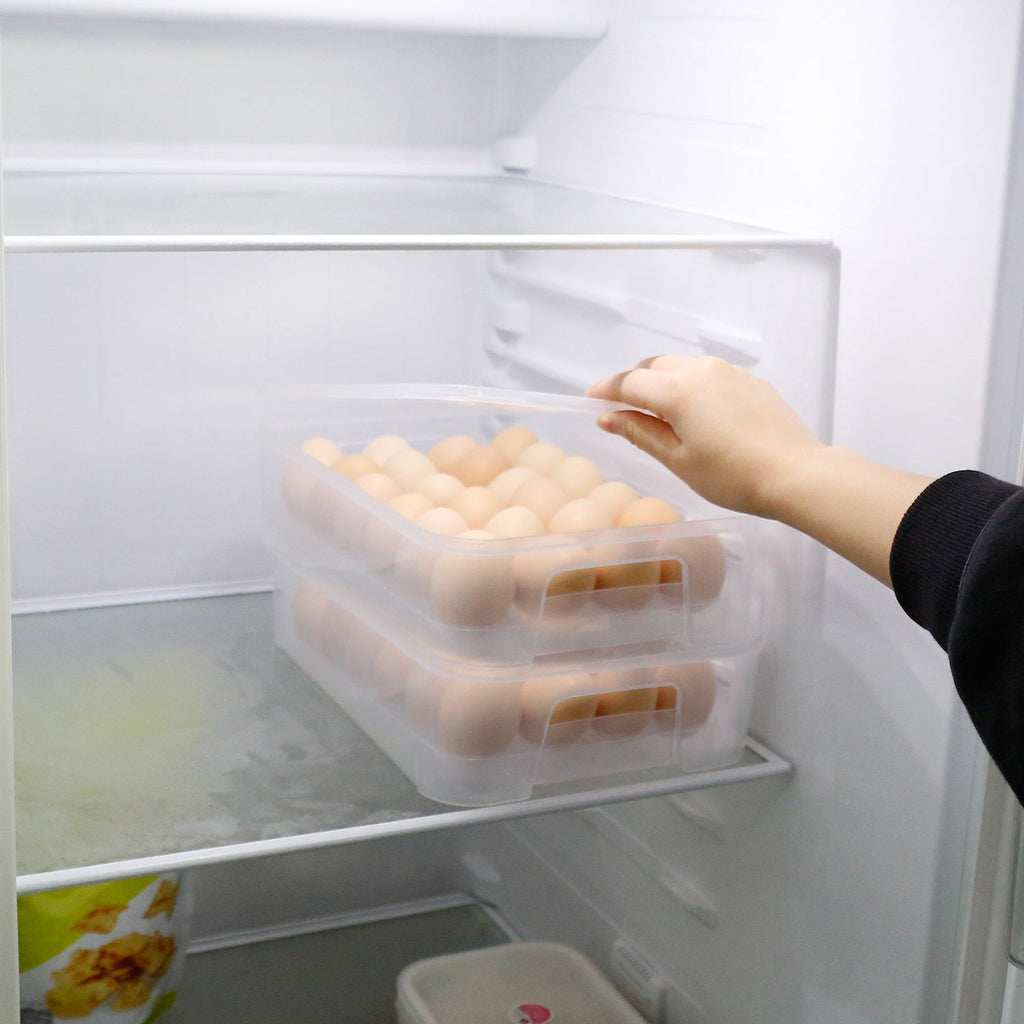 EggStacker | Stapelbare plastic eierdozen – capaciteit voor 24 eieren, keukenorganizer, duurzame voedselbewaarbak