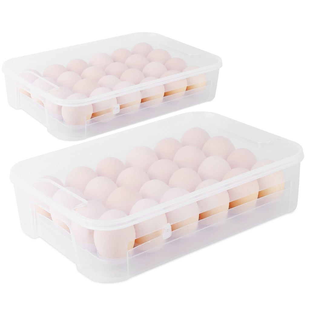 EggStacker | Stapelbare plastic eierdozen – capaciteit voor 24 eieren, keukenorganizer, duurzame voedselbewaarbak