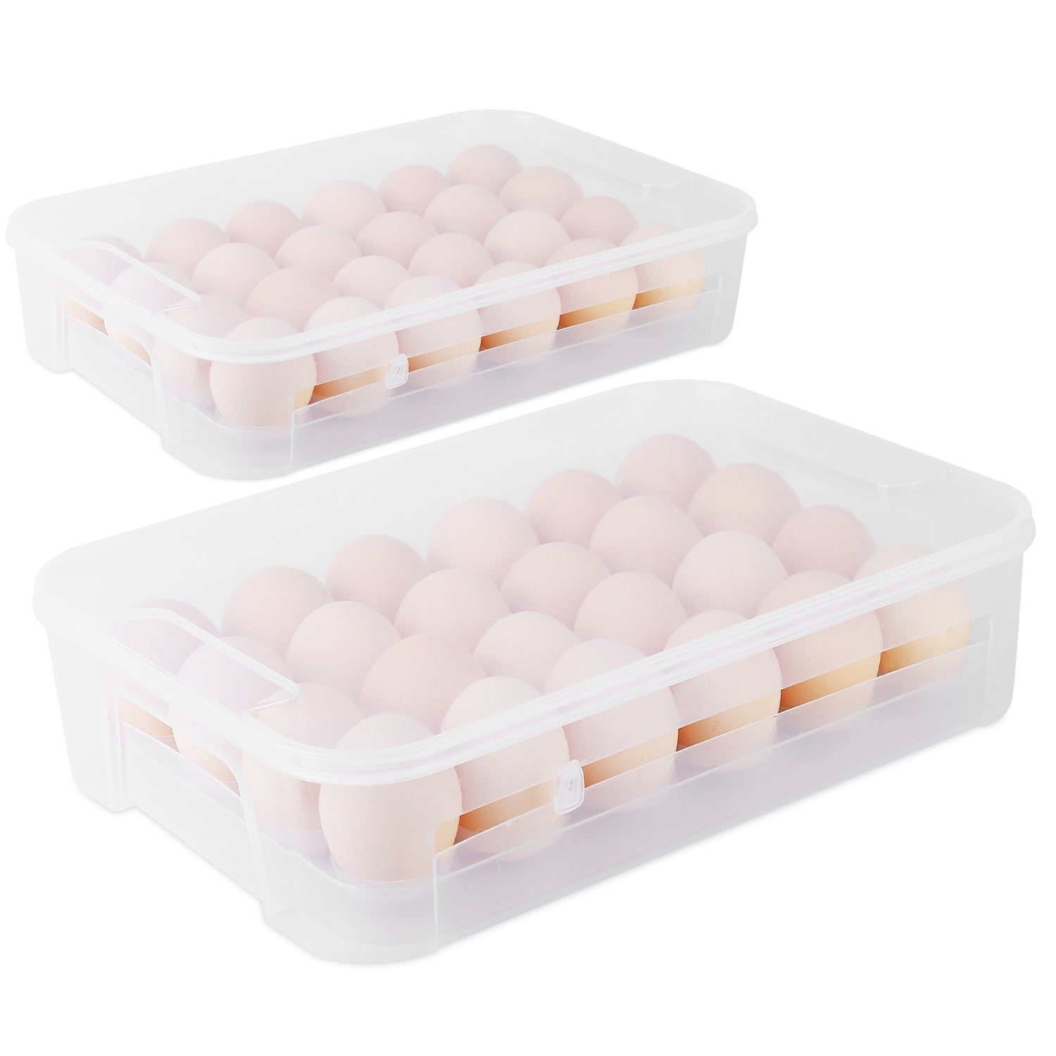 EggStacker | Stapelbare plastic eierdozen – capaciteit voor 24 eieren, keukenorganizer, duurzame voedselbewaarbak