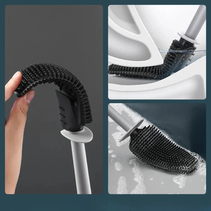 ToiletEase | Siliconen toiletborstel met geïntegreerde afvoer, hygiënisch en modern, waterbestendig