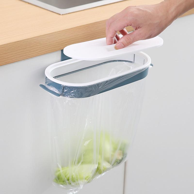 TrashPerch | Draagbare vuilniszakhouder met deksel – Aan muur/deur te bevestigen keukenafvalbakorganizer