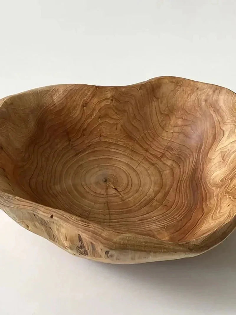 NaturaBowl | Handgesneden houten fruitschaal – natuurlijk, duurzaam en stijlvol voor in de keuken
