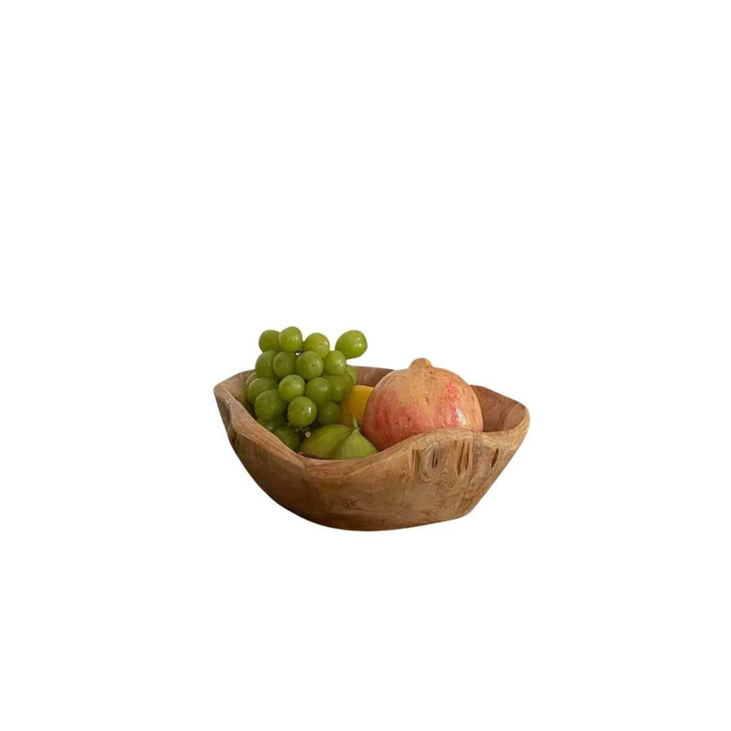 NaturaBowl | Handgesneden houten fruitschaal – natuurlijk, duurzaam en stijlvol voor in de keuken