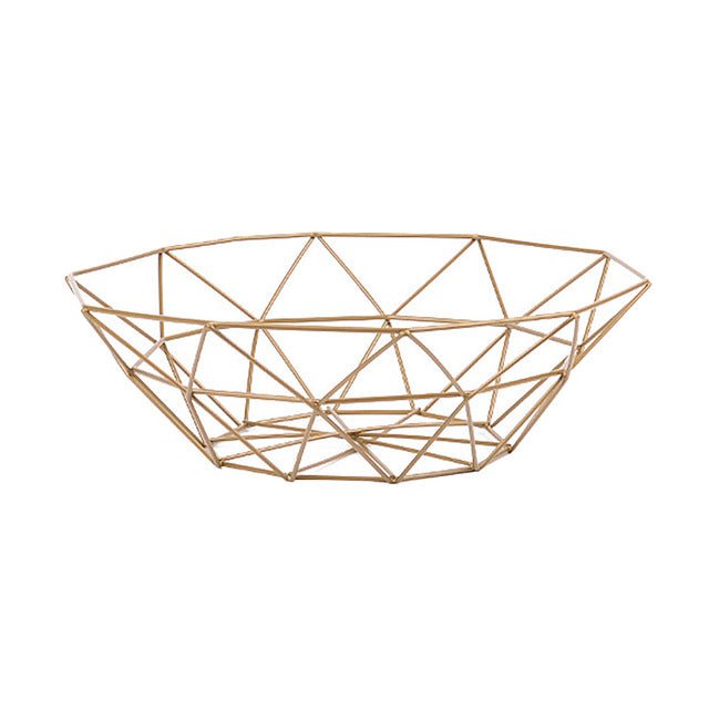 NexiBowl | Geometrische fruitschaal – Open ontwerp, stevig ijzer met gekleurde afwerking