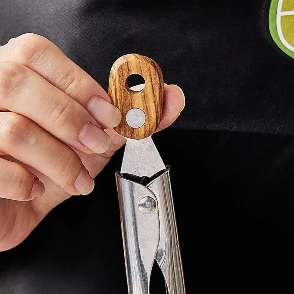 OakGrip | Set van 2 houten en roestvrijstalen keukentangen, ergonomische tangen