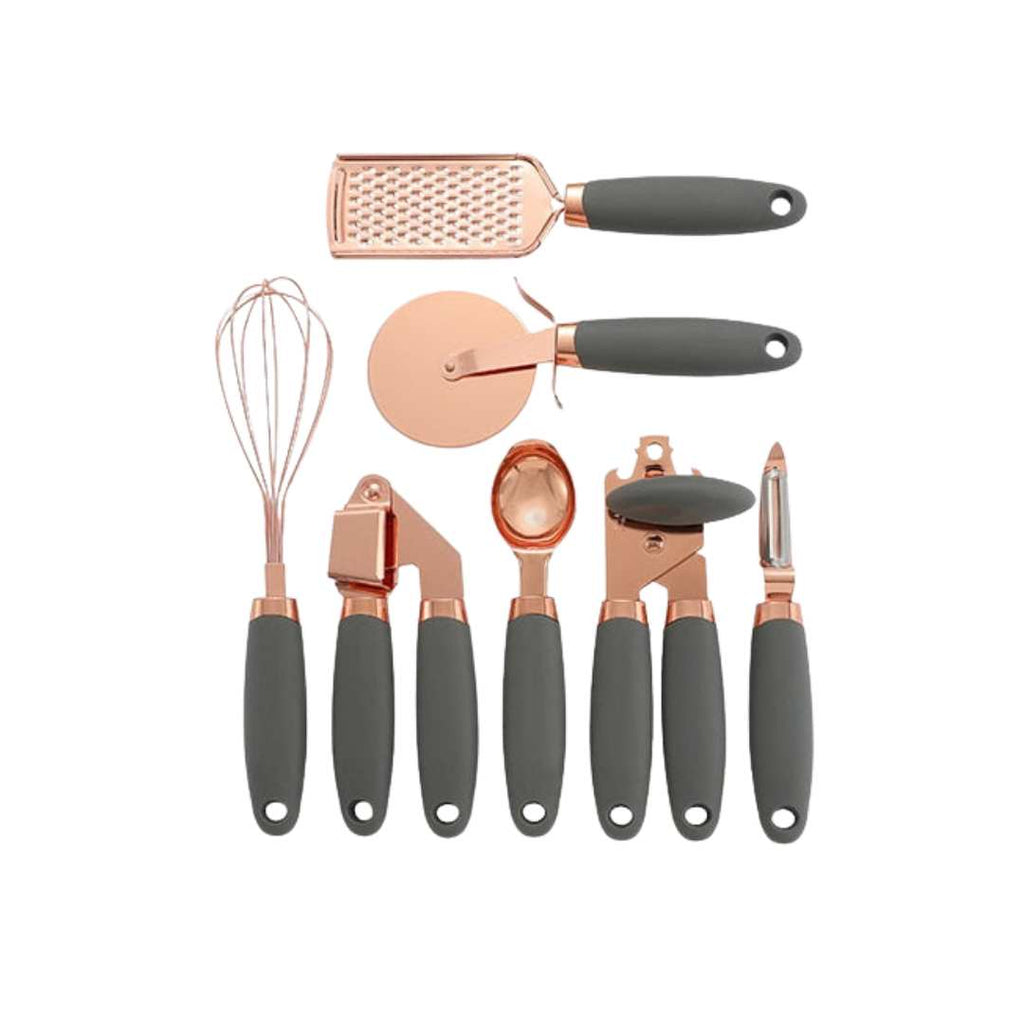 Utensia | 7-delige roségouden kookbenodigdheden – Duurzame roestvrijstalen keukengerei