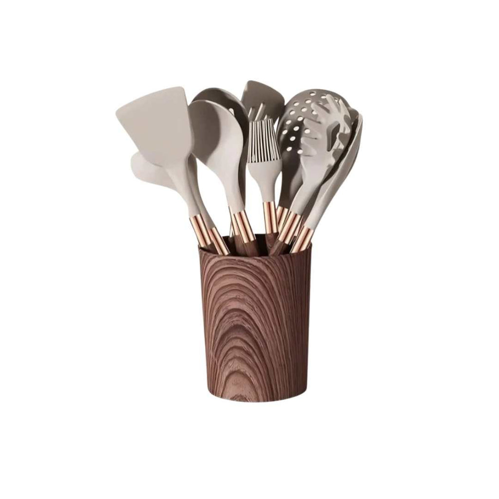 Utensio | 10-delige siliconen keukengerei set — Hittebestendige, antiaanbak kookgerei met ergonomische handgrepen