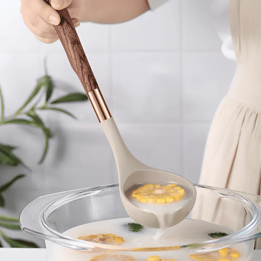Utensio | 10-delige siliconen keukengerei set — Hittebestendige, antiaanbak kookgerei met ergonomische handgrepen