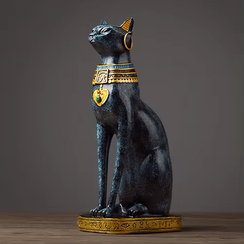 Pryo | Handgemaakt Egyptisch kattenbeeldje – Decoratief beeldje van hars voor thuis en op kantoor