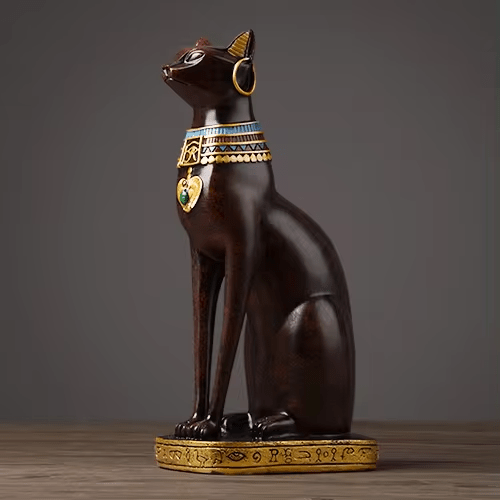 Pryo | Handgemaakt Egyptisch kattenbeeldje – Decoratief beeldje van hars voor thuis en op kantoor
