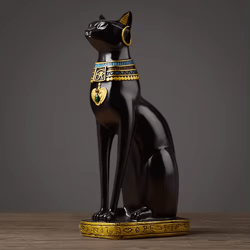 Pryo | Handgemaakt Egyptisch kattenbeeldje – Decoratief beeldje van hars voor thuis en op kantoor
