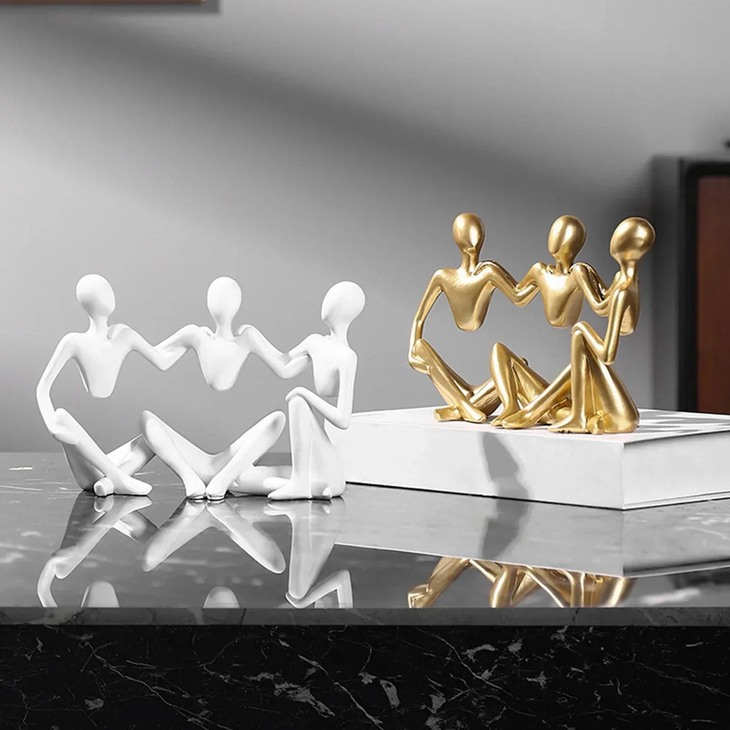 Intellio | Contemplatief hars beeldje – Moderne decoratieve kunst voor thuis en op kantoor