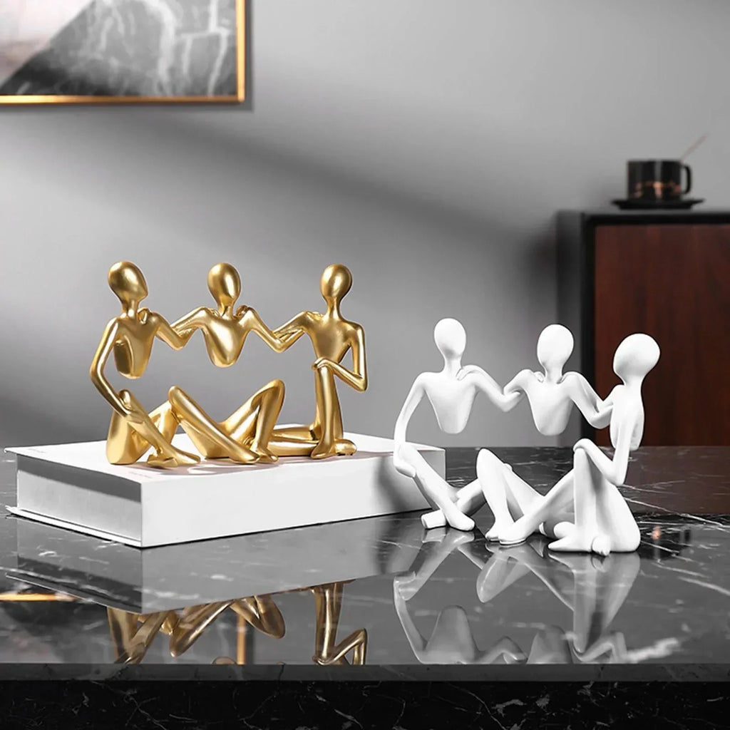 Intellio | Contemplatief hars beeldje – Moderne decoratieve kunst voor thuis en op kantoor