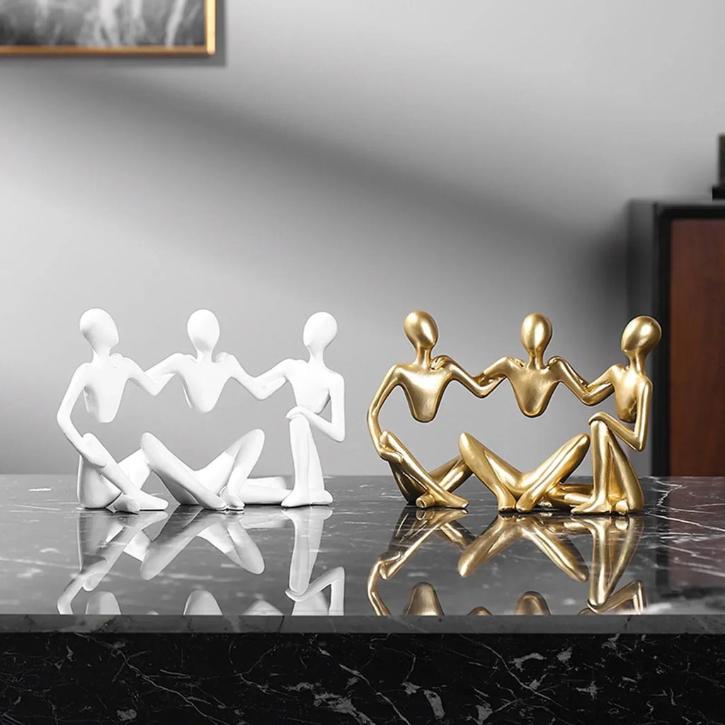 Intellio | Contemplatief hars beeldje – Moderne decoratieve kunst voor thuis en op kantoor