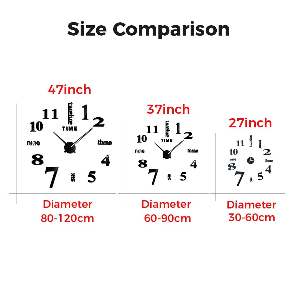 KitClock | 3D-spiegelwandklok met kat, moderne decoratieve wandklok, stil quartzmechanisme