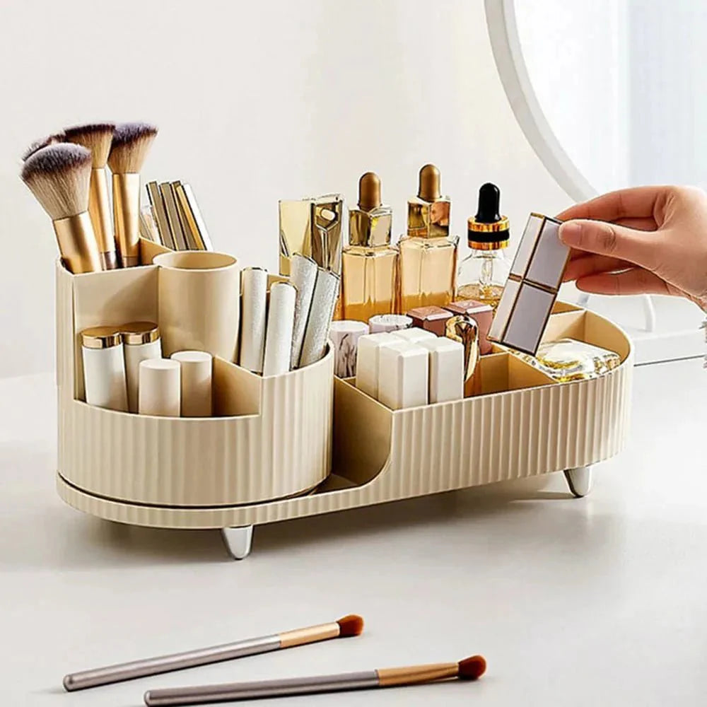 Twirluxe | Draaibare cosmetica-organizer – Stijlvolle opbergruimte voor make-up, bureau- en badkamerbenodigdheden