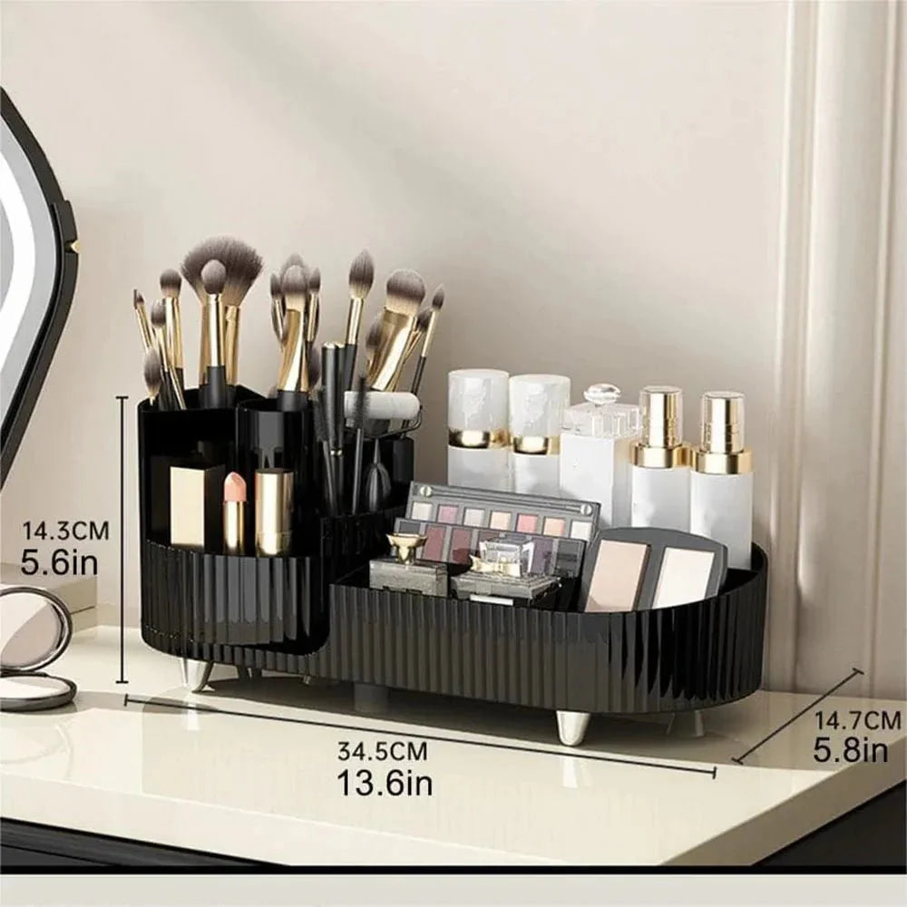 Twirluxe | Draaibare cosmetica-organizer – Stijlvolle opbergruimte voor make-up, bureau- en badkamerbenodigdheden