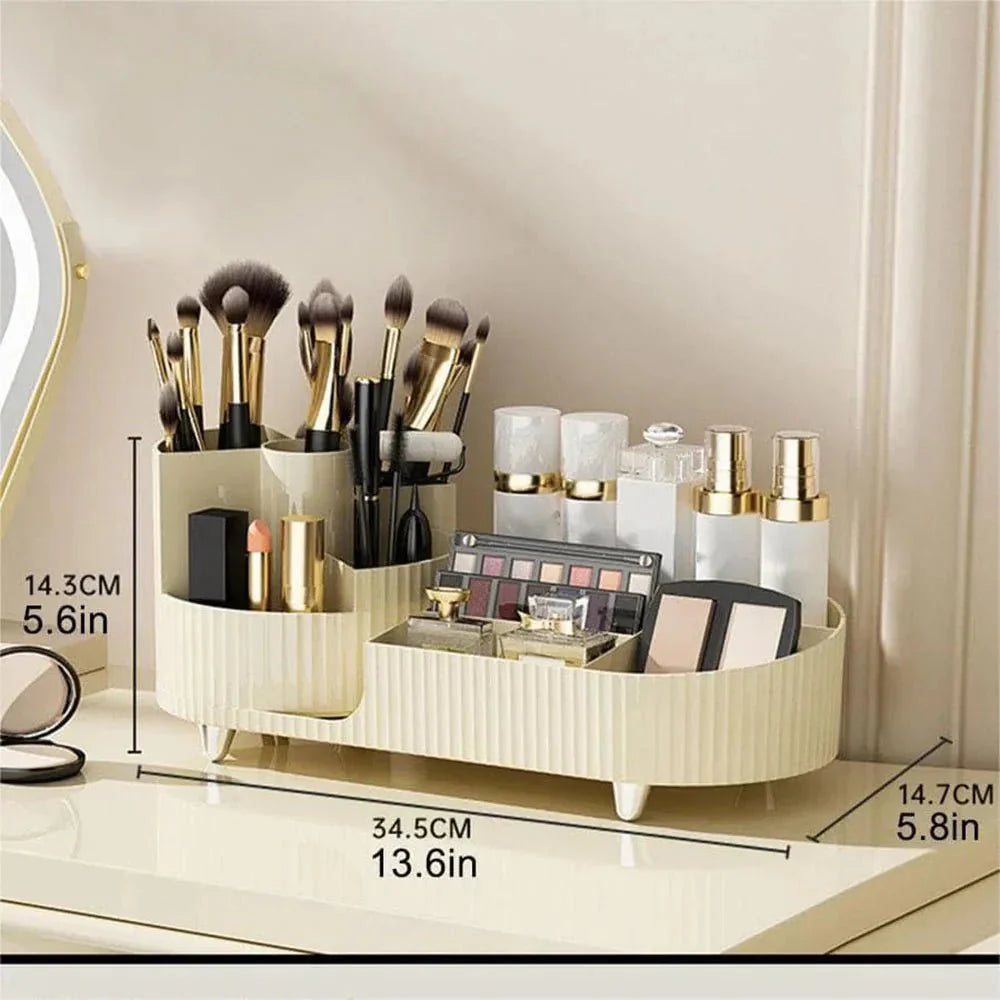 Twirluxe | Draaibare cosmetica-organizer – Stijlvolle opbergruimte voor make-up, bureau- en badkamerbenodigdheden