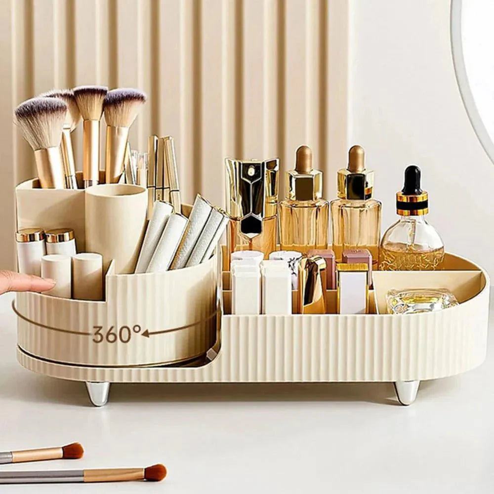 Twirluxe | Draaibare cosmetica-organizer – Stijlvolle opbergruimte voor make-up, bureau- en badkamerbenodigdheden