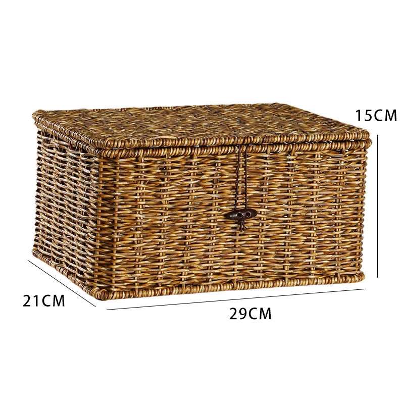 Rattanova | Handgeweven rotan opbergmand, milieuvriendelijke decoratieve boho-organizer