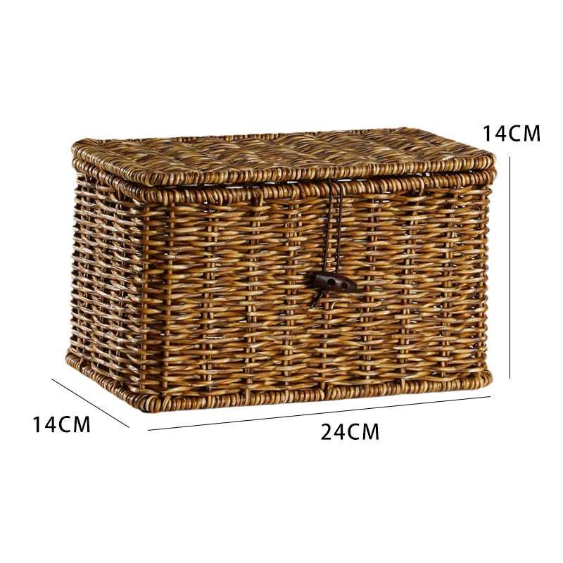 Rattanova | Handgeweven rotan opbergmand, milieuvriendelijke decoratieve boho-organizer