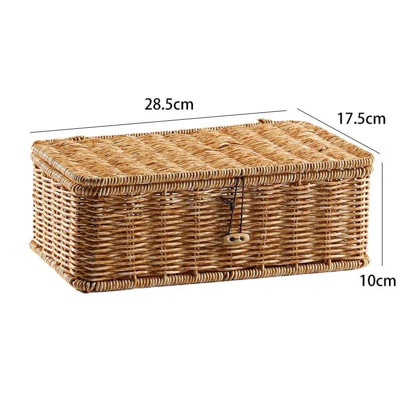 Rattanova | Handgeweven rotan opbergmand, milieuvriendelijke decoratieve boho-organizer
