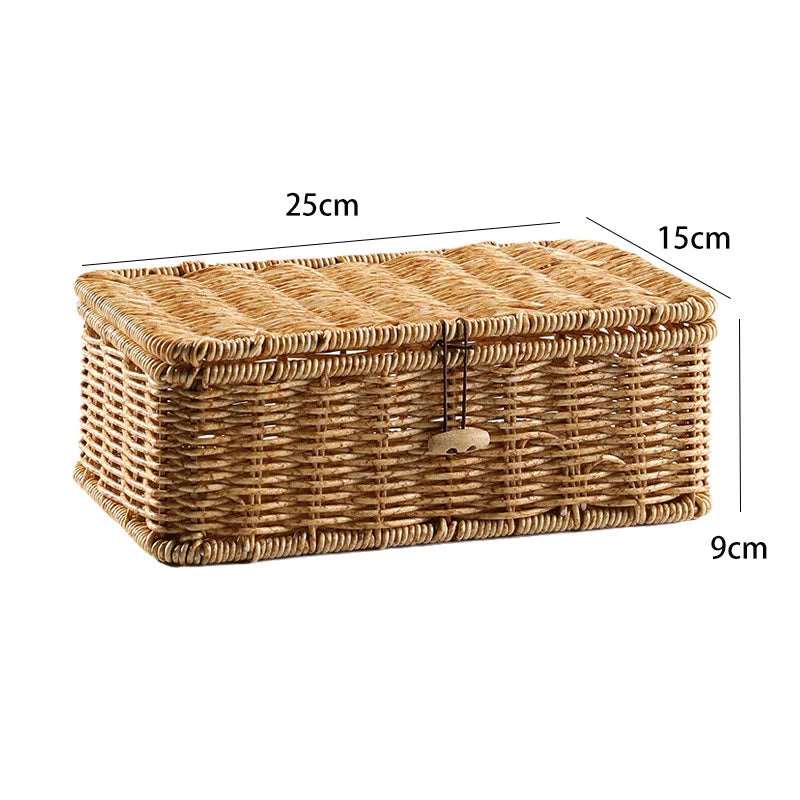 Rattanova | Handgeweven rotan opbergmand, milieuvriendelijke decoratieve boho-organizer