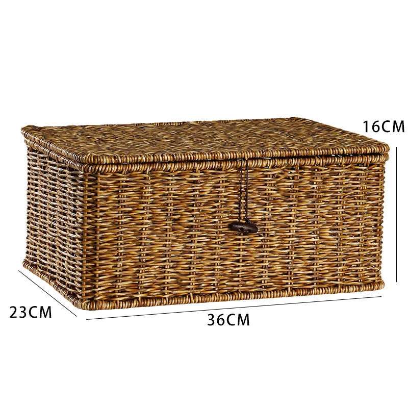 Rattanova | Handgeweven rotan opbergmand, milieuvriendelijke decoratieve boho-organizer