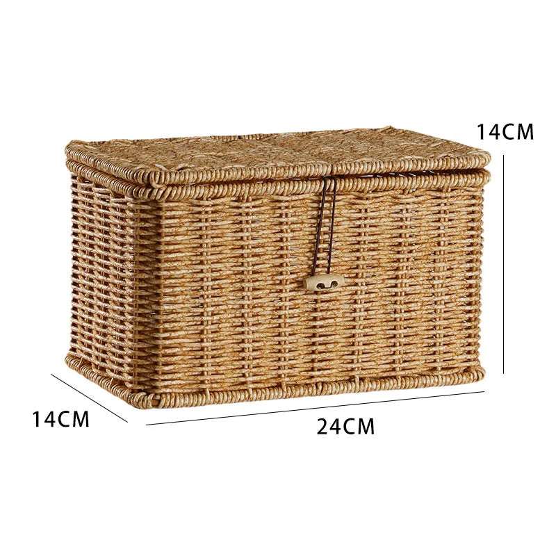 Rattanova | Handgeweven rotan opbergmand, milieuvriendelijke decoratieve boho-organizer