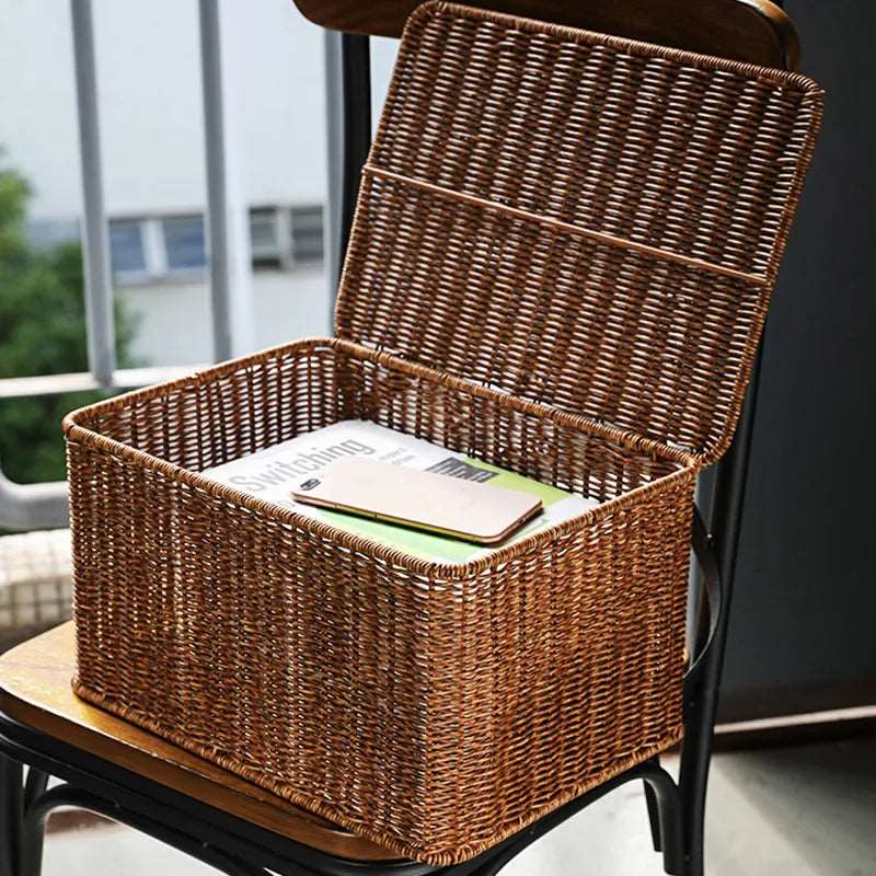 Rattanova | Handgeweven rotan opbergmand, milieuvriendelijke decoratieve boho-organizer