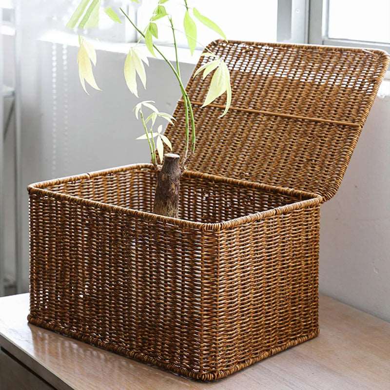 Rattanova | Handgeweven rotan opbergmand, milieuvriendelijke decoratieve boho-organizer